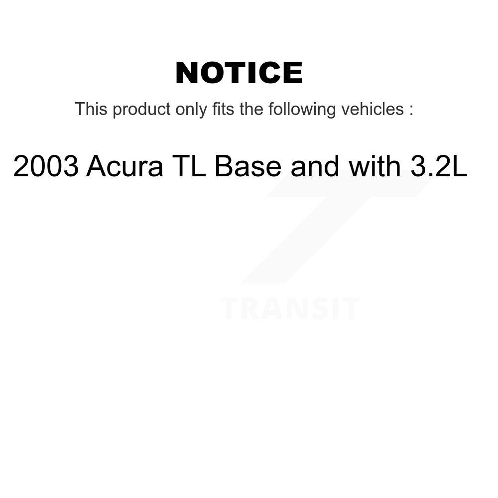 Air Cabin Engine Oil Filters (6 Total) Kit For 2003 Acura TL Base with 3.2L