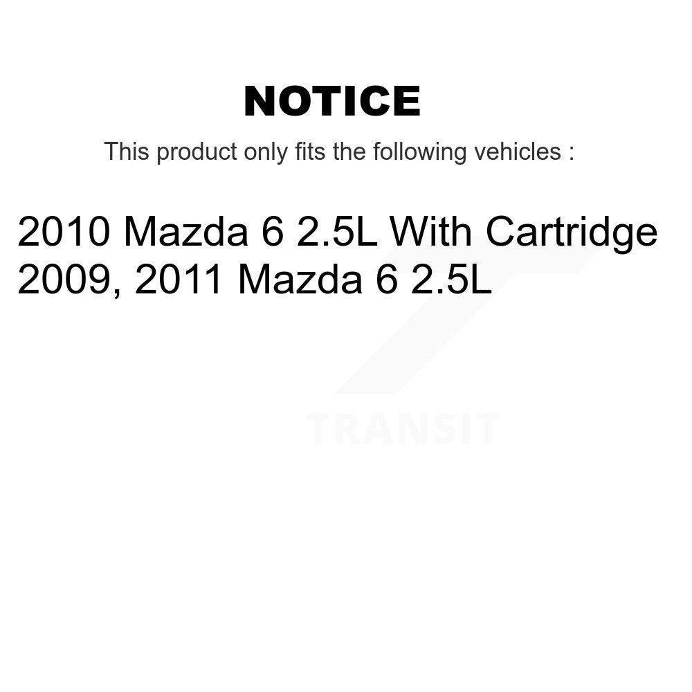 Air Cabin Engine Cartridge Oil Filters (6 Total) Kit For Mazda 6 2.5L KFM-101248