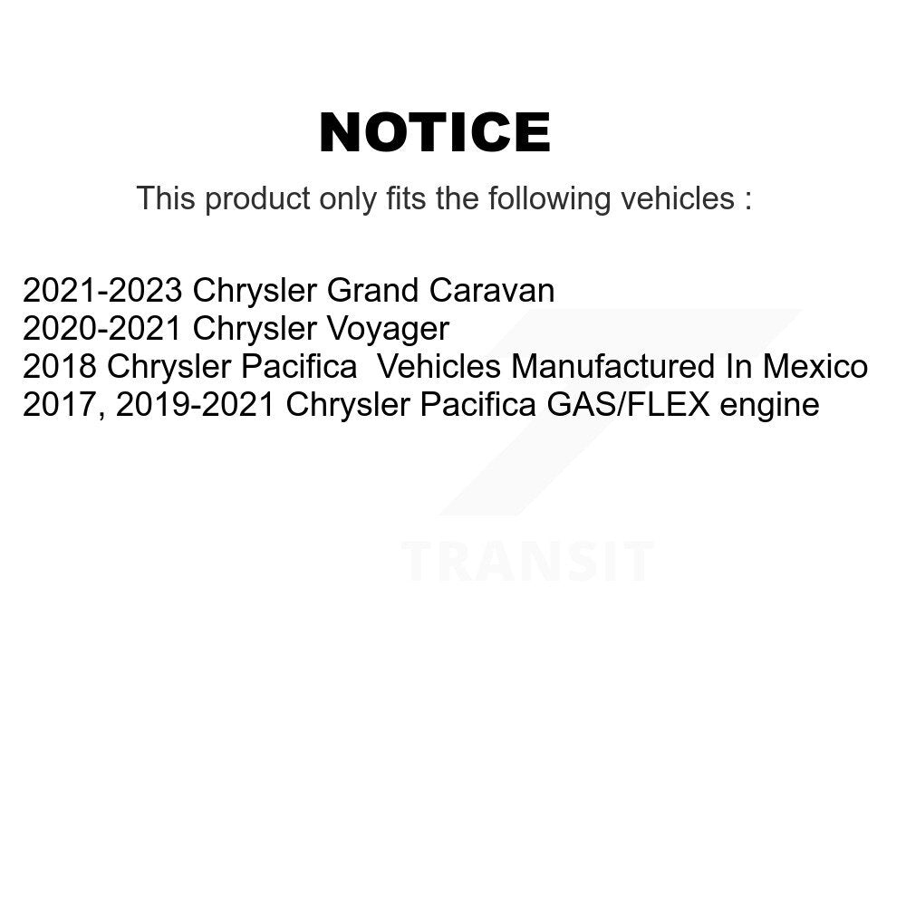 Air Cabin Engine Cartridge Oil Filters (6 Total) Kit For Chrysler Pacifica Grand