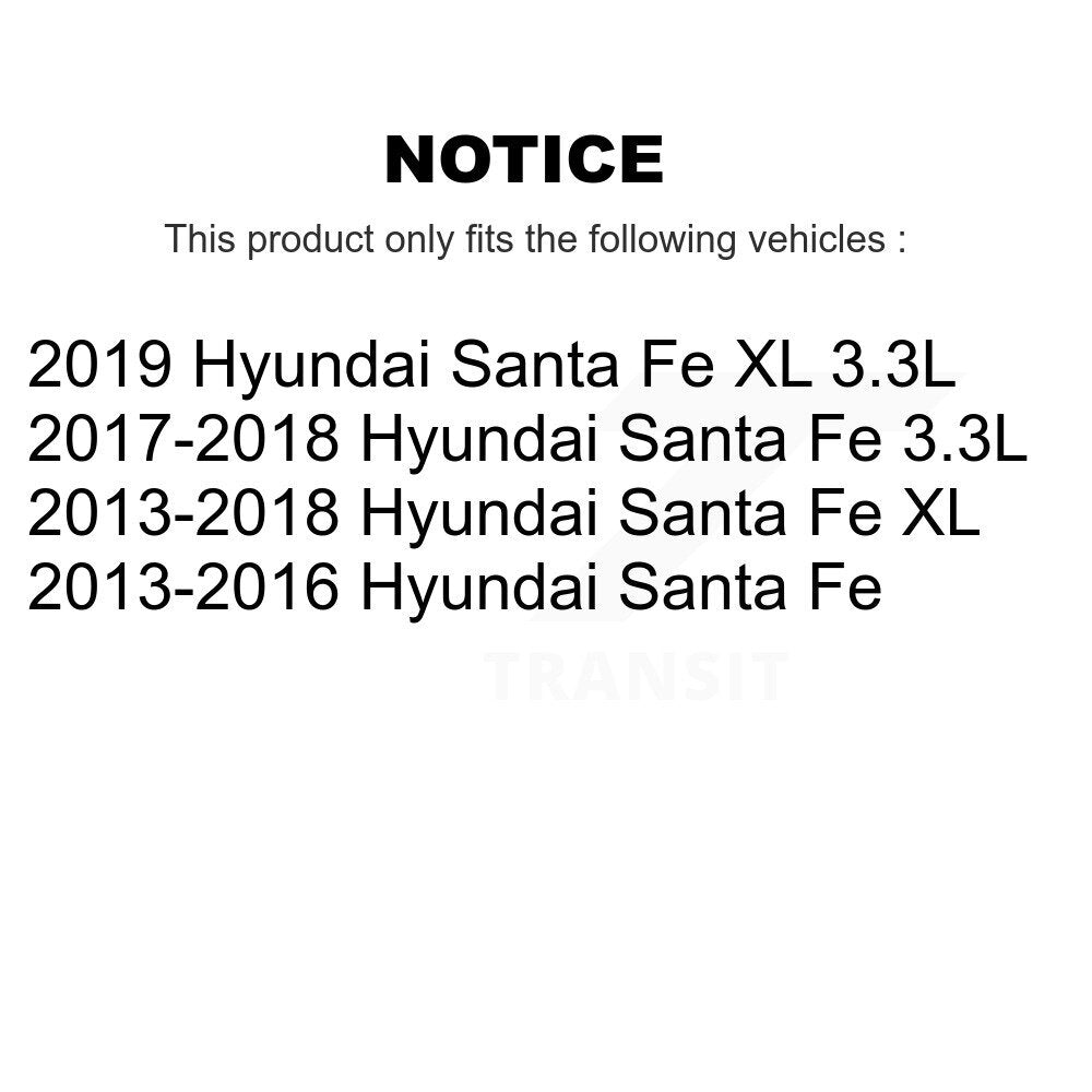 Air Cabin Engine Cartridge Oil Filters (6 Total) Kit For Hyundai Santa Fe XL