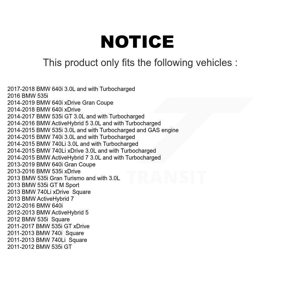 Air Cabin Engine Cartridge Oil Filters (6 Total) Kit For BMW 535i xDrive GT 640i