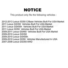 Charger l'image dans la galerie, Front Rear Coated Brake Rotor Ceramic Pad Kit (6Pc) For Lexus GS350 IS350 GS450h