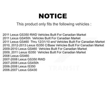 Charger l'image dans la galerie, Front Rear Coated Brake Rotors Ceramic Pad Kit (6Pc) For Lexus IS350 GS350 GS430