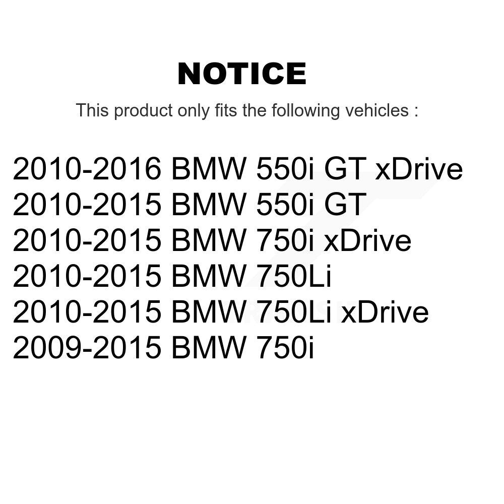 Front Rear Coat Brake Rotor Ceramic Pad Kit (6Pc) For BMW 750Li xDrive 750i 550i