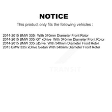 Charger l'image dans la galerie, Front Coated Brake Rotor &amp; Ceramic Pad Kit For BMW 335i xDrive 435i 328i GT 328d