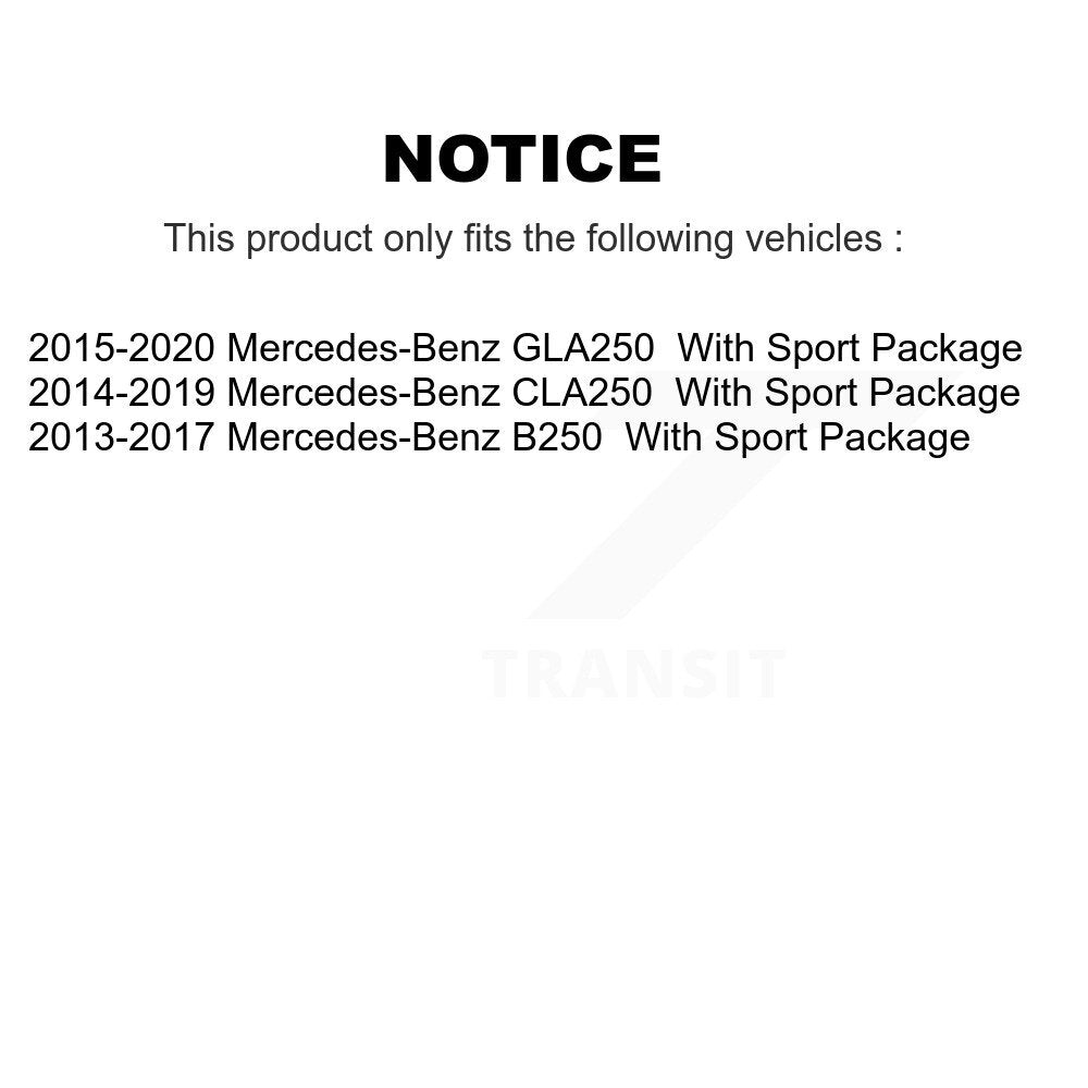 Front Coated Disc Brake Rotors & Ceramic Pad Kit For Mercedes-Benz GLA250 CLA250