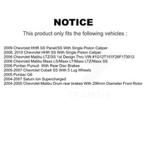 Charger l'image dans la galerie, Front Coat Brake Rotor Ceramic Pad Kit For Chevrolet Cobalt Malibu Saturn Ion G6