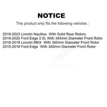 Load image into Gallery viewer, Front Coated Disc Brake Rotor Ceramic Pad Kit For Ford Edge Lincoln MKX Nautilus