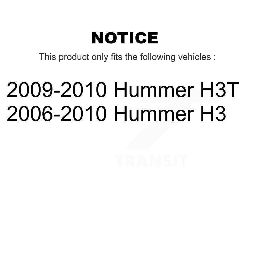 Front Coated Disc Brake Rotors And Ceramic Pads Kit For Hummer H3 H3T