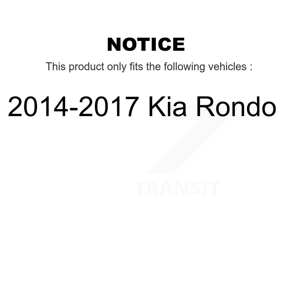 Front Coated Disc Brake Rotors And Ceramic Pads Kit For 2014-2017 Kia Rondo