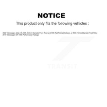 Load image into Gallery viewer, Front Coated Disc Brake Rotors And Ceramic Pads Kit For Volkswagen GTI Jetta