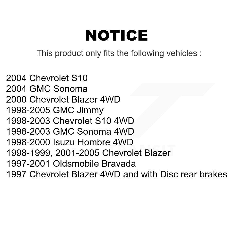 Kit de plaquettes en céramique pour Rotor de frein avant, pour Chevrolet S10 Blazer GMC Sonoma Jimmy 
