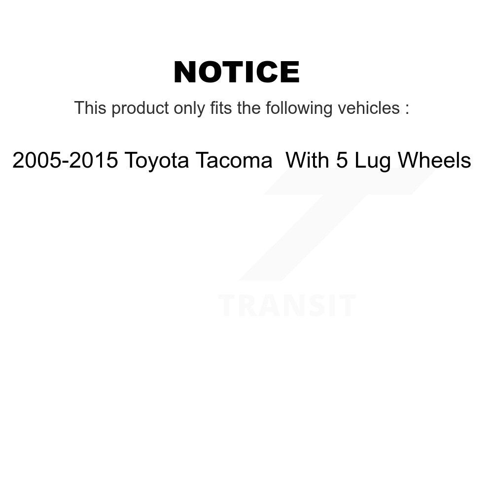 Kit de plaquettes en céramique pour rotor de frein avant, pour Toyota Tacoma 05-15, avec 5 roues à écrous 