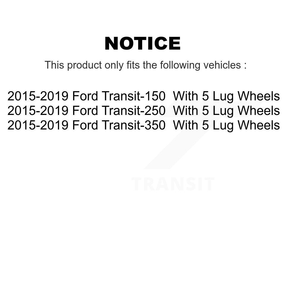 Rotor de frein à disque à revêtement avant et Kit de plaquettes en céramique pour Ford Transit-250 Transit-350 