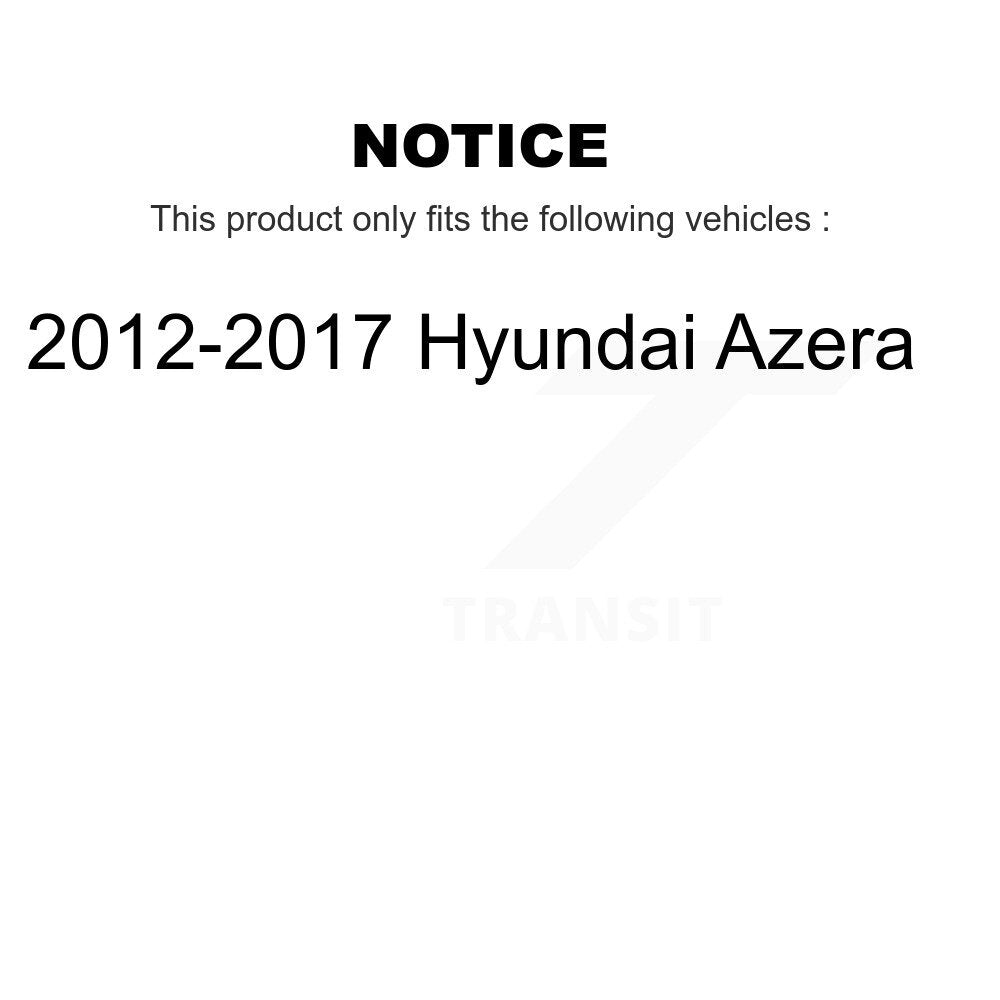 Kit de rotors de frein à disque et de plaquettes en céramique avec revêtement avant pour Hyundai Azera 2012-2017 