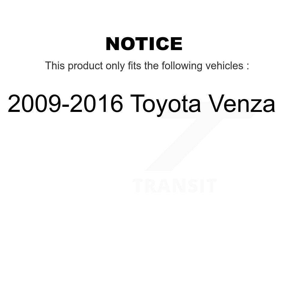 Rotors de frein à disque à revêtement avant et kit de plaquettes en céramique pour Toyota Venza 2009-2016 