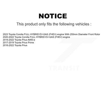 Load image into Gallery viewer, Front Coat Disc Brake Rotor Ceramic Pad Kit For Toyota Prius Corolla Prime AWD-e