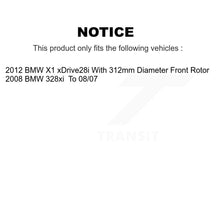 Charger l'image dans la galerie, Front Coated Disc Brake Rotors And Ceramic Pads Kit For 2008 BMW 328xi To 08 07