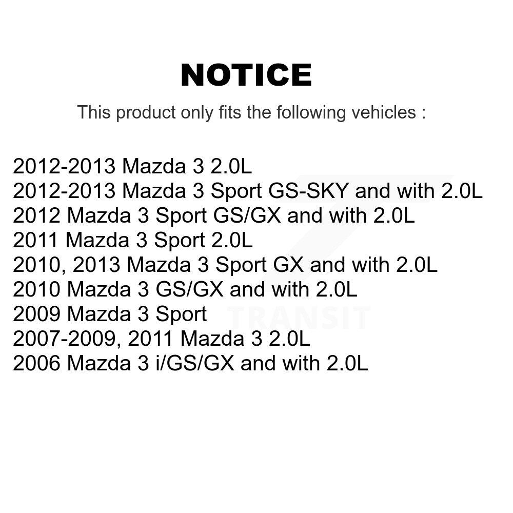 Front Rear Coated Disc Brake Rotors And Ceramic Pads Kit For Mazda 3 Sport