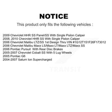 Charger l'image dans la galerie, Front Rear Coat Brake Rotors Ceramic Pad Kit For Chevrolet Cobalt Saturn Ion HHR