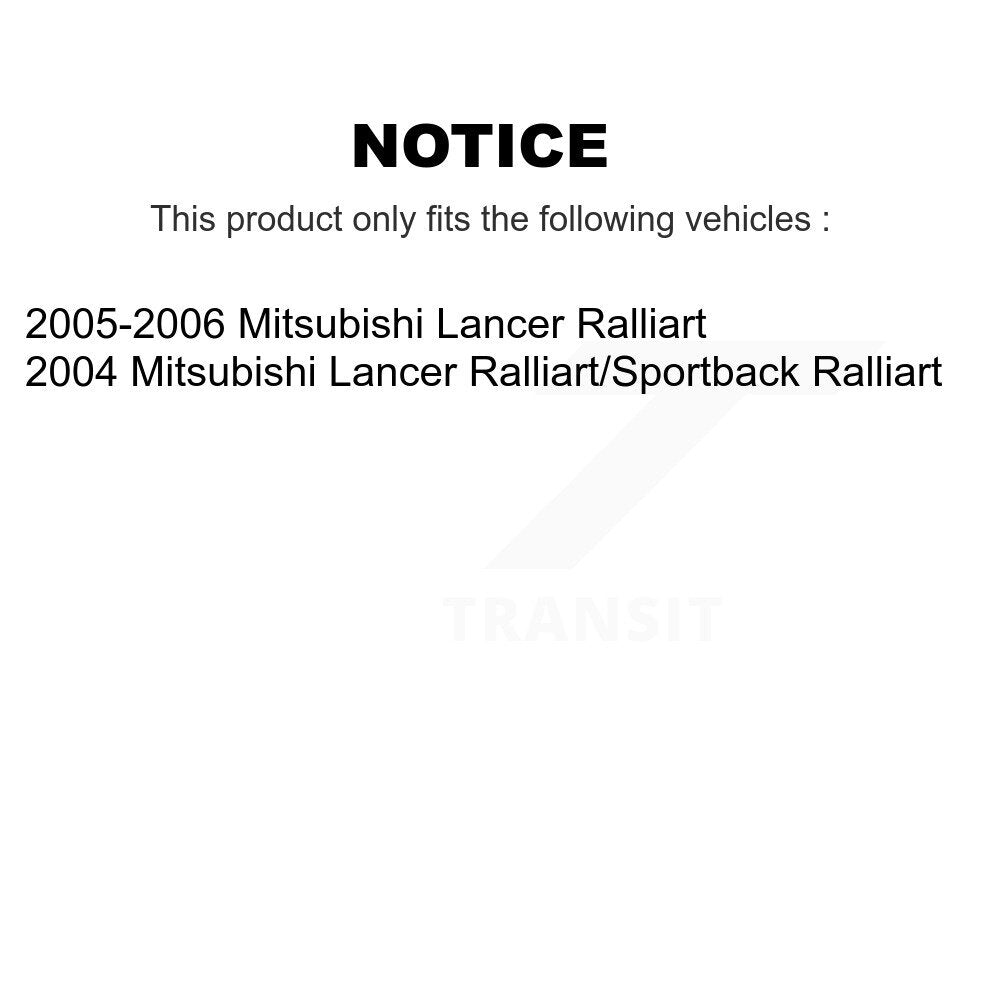 Front Rear Coated Disc Brake Rotors And Ceramic Pads Kit For Mitsubishi Lancer