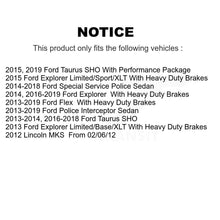 Load image into Gallery viewer, Front Rear Coat Brake Rotor Ceramic Pad Kit For Ford Explorer Taurus Flex Police