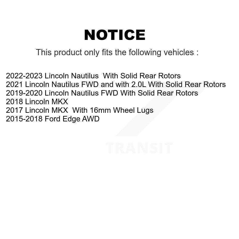 Front Rear Coated Brake Rotor Ceramic Pad Kit For Ford Edge Lincoln MKX Nautilus