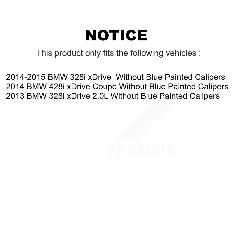 Front Rear Coated Disc Brake Rotors And Ceramic Pad Kit For BMW 328i xDrive 428i