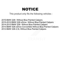 Charger l&#39;image dans la galerie, Front Rear Coated Disc Brake Rotor Ceramic Pad Kit For BMW 328i 428i xDrive 228i