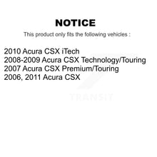 Charger l'image dans la galerie, Front Rear Coated Disc Brake Rotors And Ceramic Pads Kit For Acura CSX