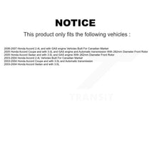 Load image into Gallery viewer, Front Rear Coated Disc Brake Rotors And Ceramic Pads Kit For Honda Accord