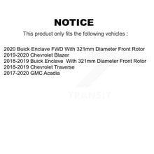 Charger l'image dans la galerie, Front Rear Coated Brake Rotors Ceramic Pad Kit For Chevrolet Traverse GMC Acadia