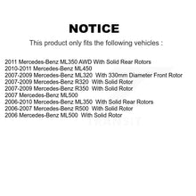 Load image into Gallery viewer, Front Rear Coated Brake Rotor Ceramic Pad Kit For Mercedes-Benz ML350 R350 ML500