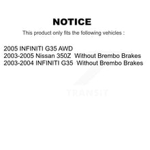 Charger l'image dans la galerie, Front Rear Coated Disc Brake Rotors Ceramic Pad Kit For INFINITI G35 Nissan 350Z