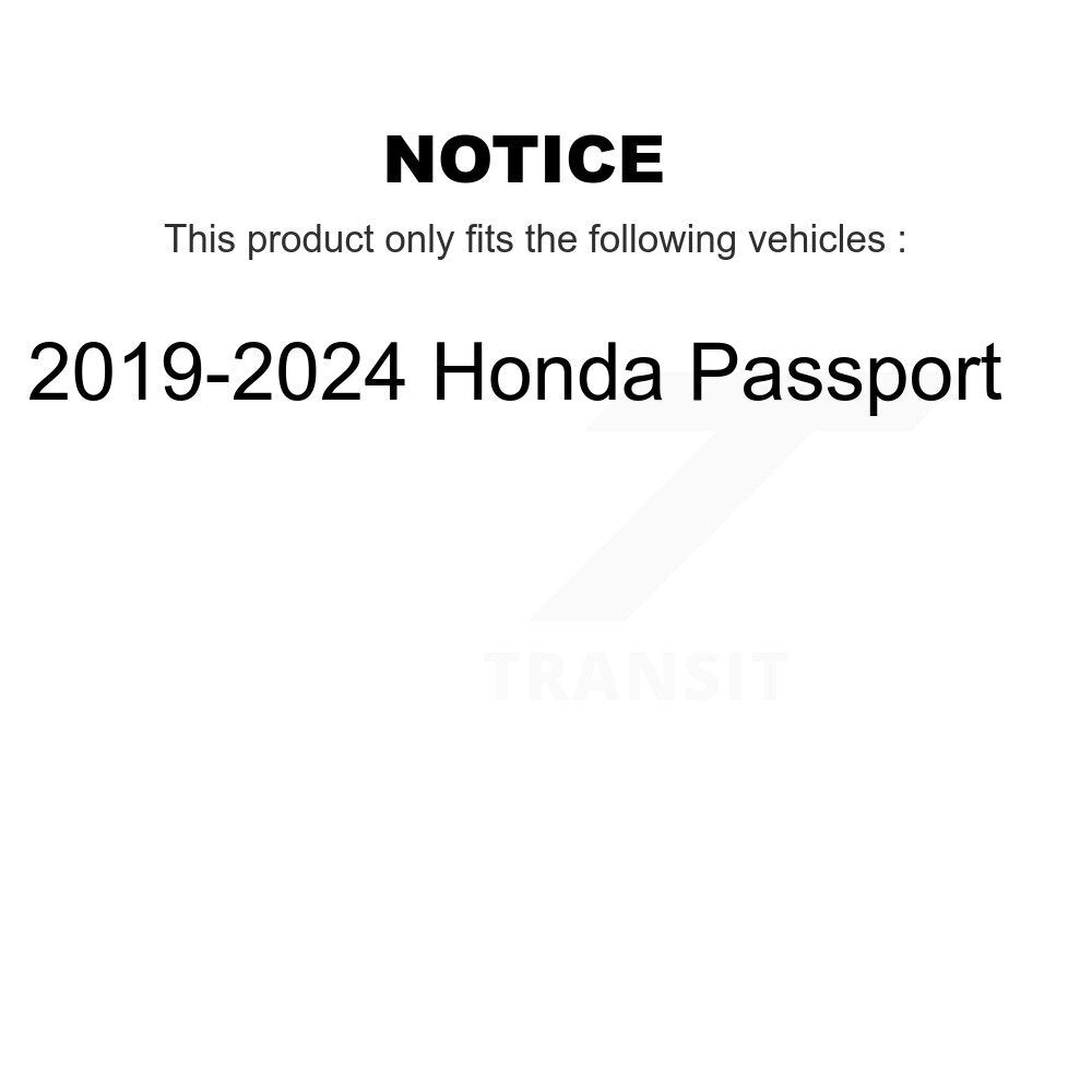 [Front+Rear] 2019-2022 Honda Passport Premium Coated Rotors & Ceramic Pads Brake Kit For Max Braking
