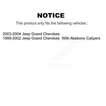 Load image into Gallery viewer, Front Rear Coated Disc Brake Rotors And Ceramic Pads Kit For Jeep Grand Cherokee