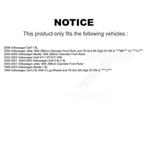 Charger l'image dans la galerie, Front Rear Coated Brake Rotor &amp; Ceramic Pad Kit For Volkswagen Beetle Jetta Golf