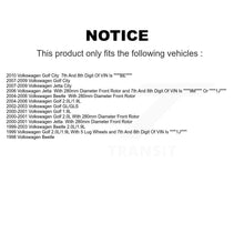 Load image into Gallery viewer, Front Rear Coated Brake Rotor &amp; Ceramic Pad Kit For Volkswagen Beetle Jetta Golf