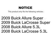 Charger l'image dans la galerie, Front Rear Coated Disc Brake Rotor And Ceramic Pad Kit For Buick LaCrosse Allure