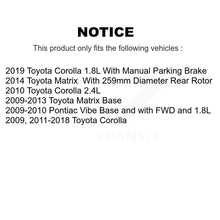 Load image into Gallery viewer, Front Rear Coated Brake Rotors Ceramic Pad Kit For Toyota Corolla Matrix Pontiac