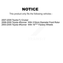 Charger l'image dans la galerie, Front Rear Coated Disc Brake Rotor Ceramic Pad Kit For Toyota 4Runner FJ Cruiser