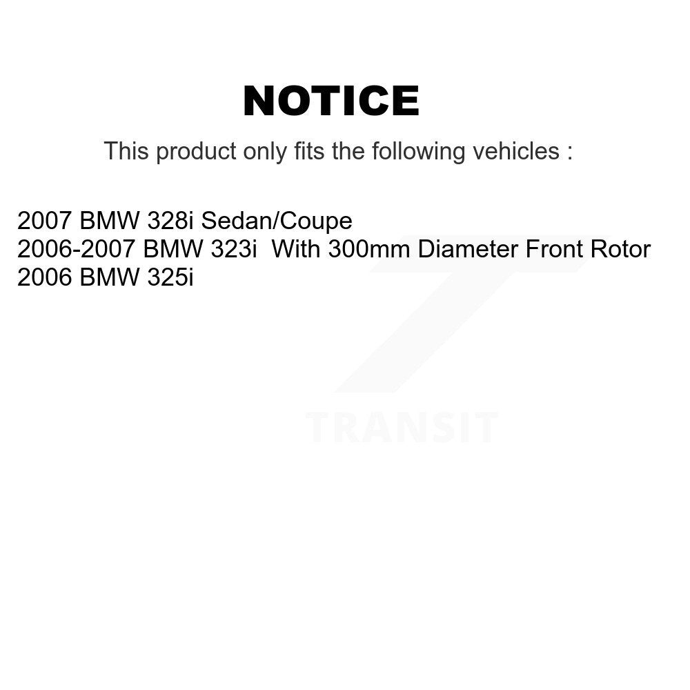 Rotors de frein à disque enduits avant arrière et Kit de plaquettes en céramique pour BMW 328i 325i 323i 