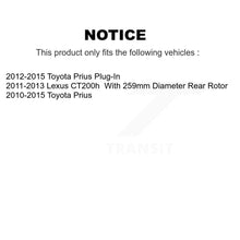 Load image into Gallery viewer, Front Rear Coated Disc Brake Rotor Ceramic Pad Kit For Toyota Prius Lexus CT200h