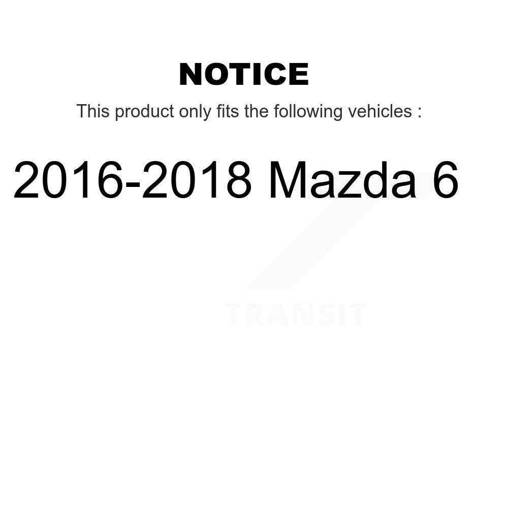 [Front+Rear] 2016-2018 Mazda 6 Premium Coated Rotors & Ceramic Pads Brake Kit For Max Braking