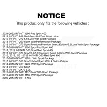 Load image into Gallery viewer, Front Rear Coated Brake Rotors Ceramic Pad Kit For INFINITI Q50 M37 Q60 Q70 Q70L