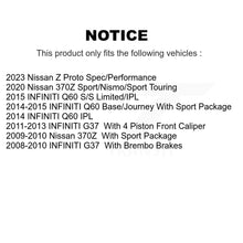 Load image into Gallery viewer, Front Rear Coated Brake Rotor Ceramic Pad Kit For INFINITI G37 Nissan 370Z Q60 Z