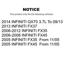 Charger l'image dans la galerie, Front Rear Coated Brake Rotor &amp; Ceramic Pad Kit For INFINITI FX35 FX37 QX70 FX45