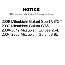 Charger l'image dans la galerie, Front Rear Coated Disc Brake Rotor Ceramic Pad Kit For Mitsubishi Galant Eclipse