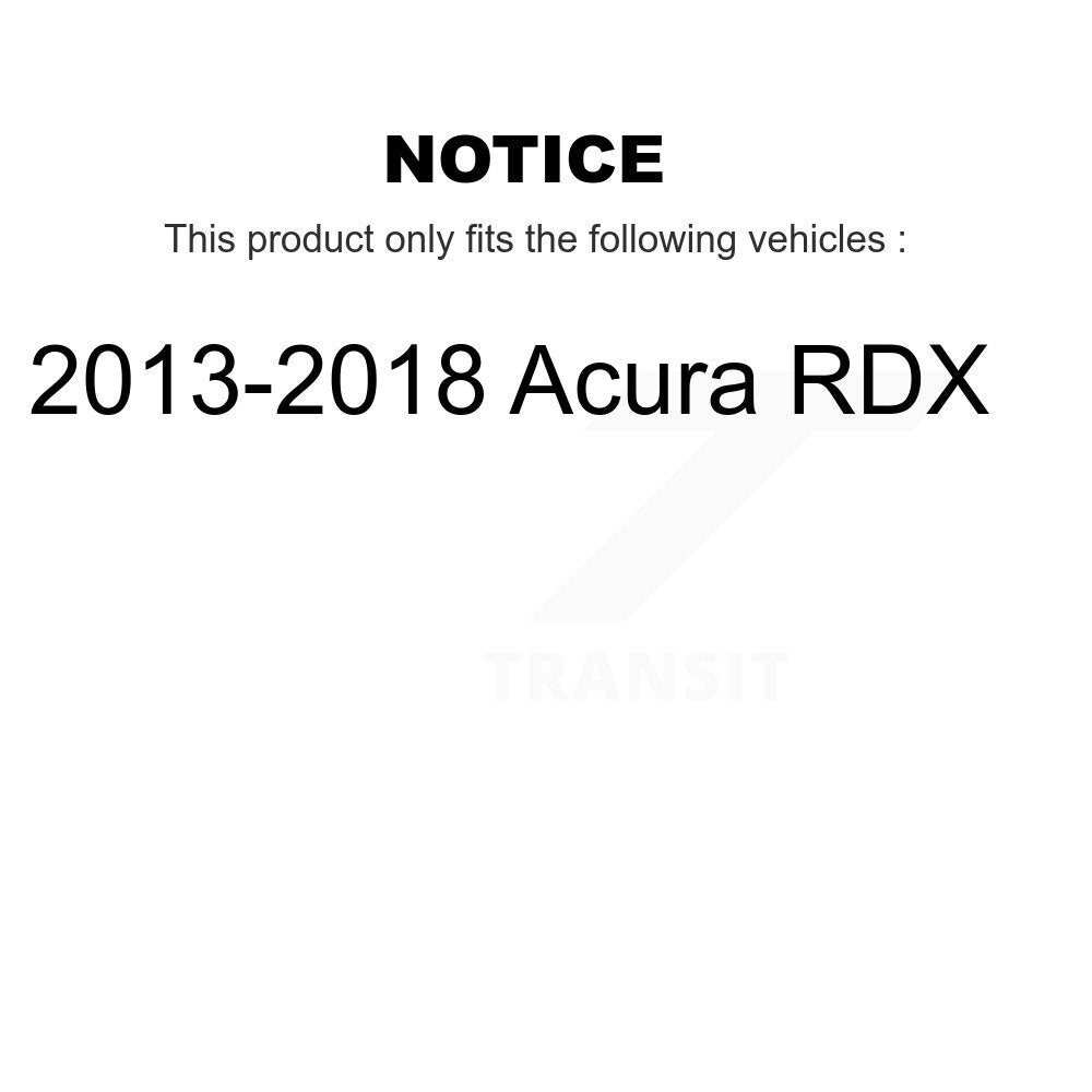 Front Rear Coated Disc Brake Rotors And Ceramic Pads Kit For 2013-2018 Acura RDX