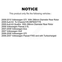 Charger l'image dans la galerie, Front Rear Coated Brake Rotor Ceramic Pad Kit For Volkswagen Passat GTI Eos Audi